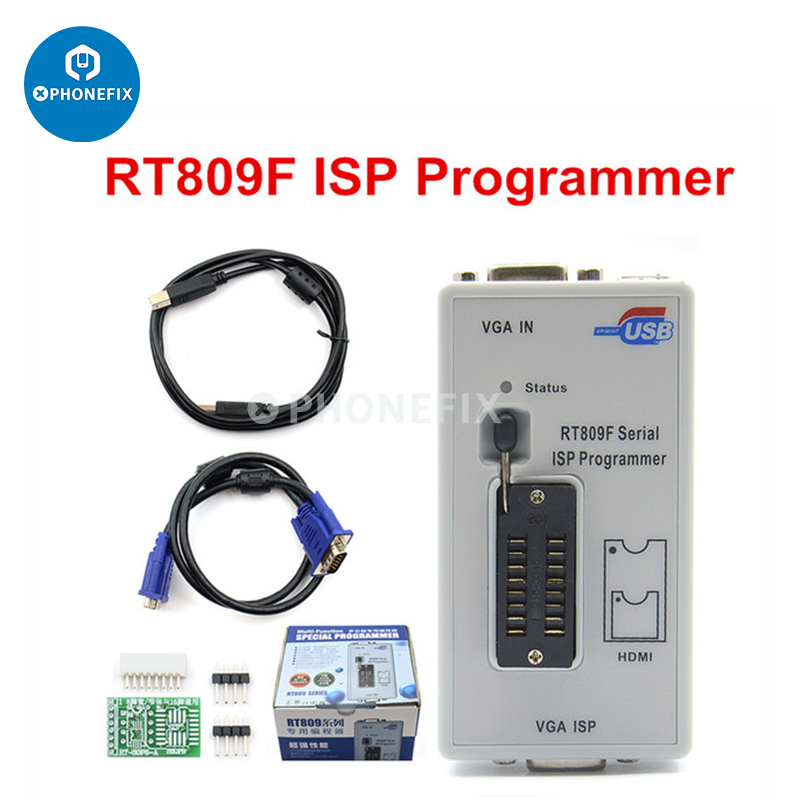 Rt809f Tutorial RT809F ISP Programmer LCD VGA ICSP BIOS Read Write Tool