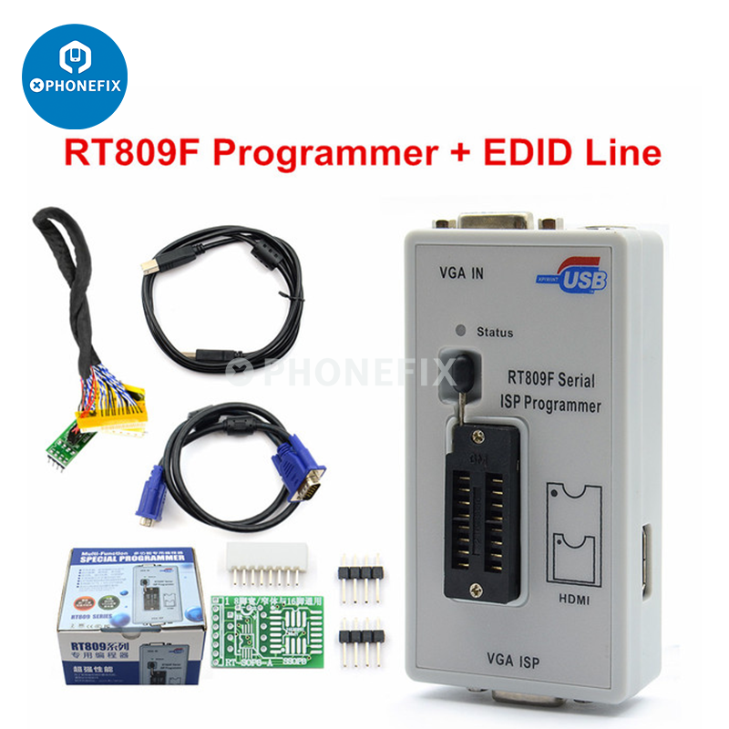 Rt809f Tutorial RT809F ISP Programmer LCD VGA ICSP BIOS Read Write Tool