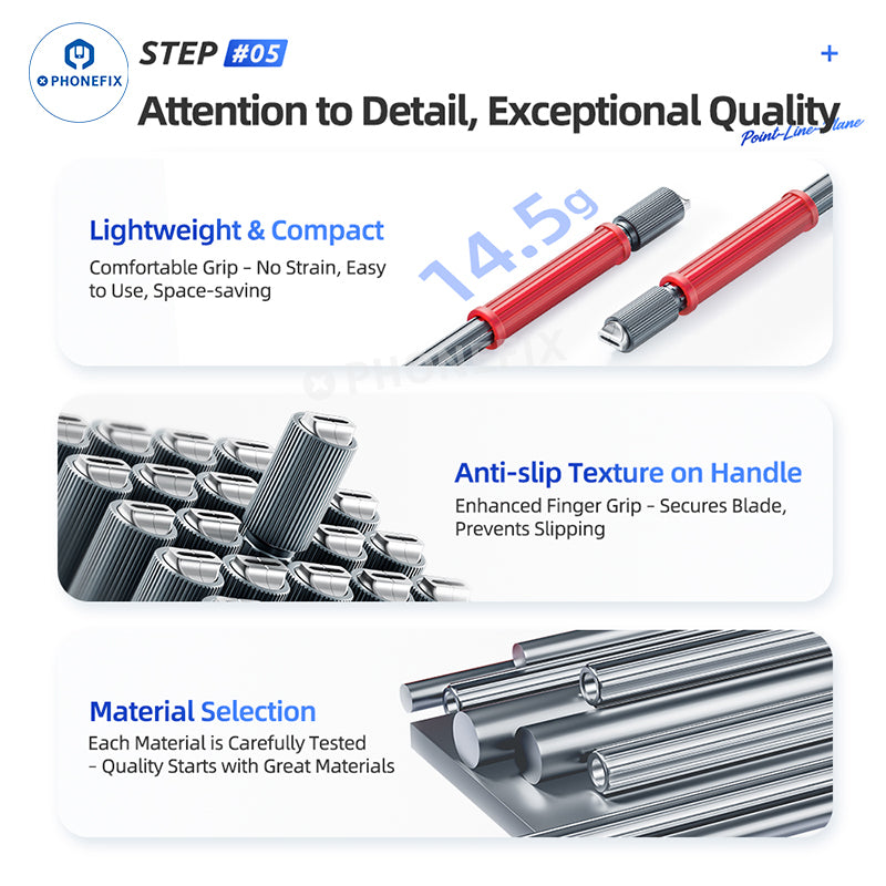 QianLi Double-ended Clamping Handle Dot-Line-Plane Blade