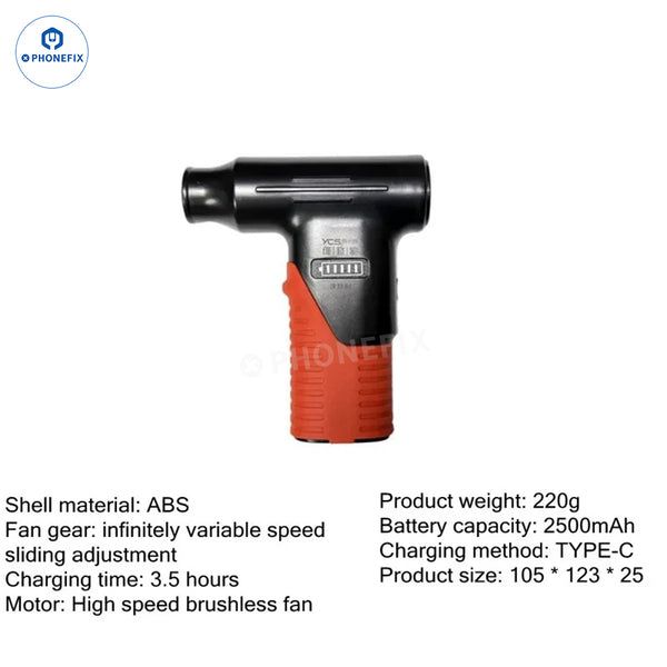 YCS Multi-Function Fan Phone Laptop Keyboard Cleaning Dust Tool