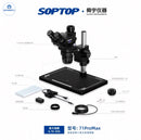 SOPTOP 71 Pro Max HD Trinocular Stereo Microscope 6.7-45X