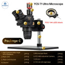 YCS 6558X 71 Ultra Trinocular Zoom Stereo Microscope BGA Chip Repair
