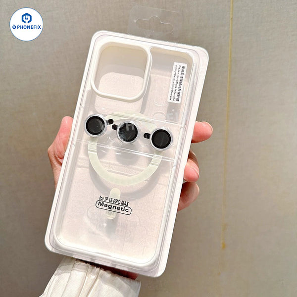 Magnetic Phone Case With Camera Lens Film For iPhone 6-16 Pro Max