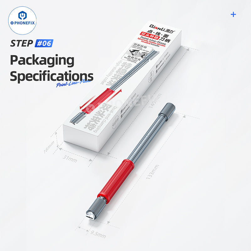 QianLi Double-ended Clamping Handle Dot-Line-Plane Blade