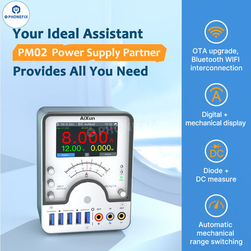 AiXun PM02 Intelligent Digital Display DC Voltage Regulated Power Supply