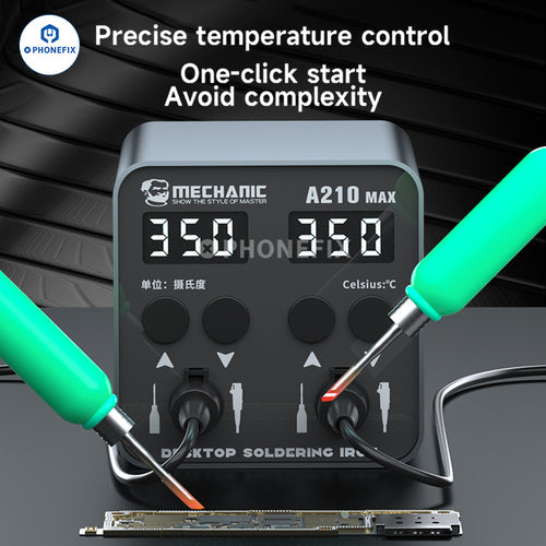 Mechanic A210 MAX Double Soldering station With T210 Handle
