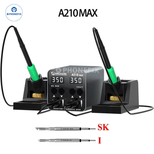 Mechanic A210 MAX Double Soldering station With T210 Handle
