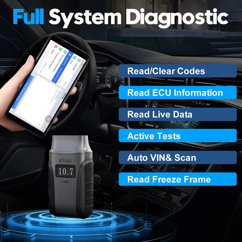 XTOOL A30D A30M OBD2 Scanner Bidirectional Full System Diagnostic Tool