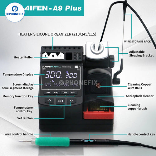 AIFEN A9 Plus 120W BGA Soldering Station C210 C245 C115 Iron Tips