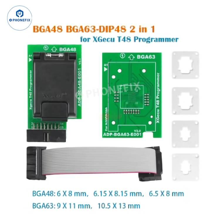 BGA48 BGA63-DIP48 2 in 1 Adapter IC Sockets For XGecu T48