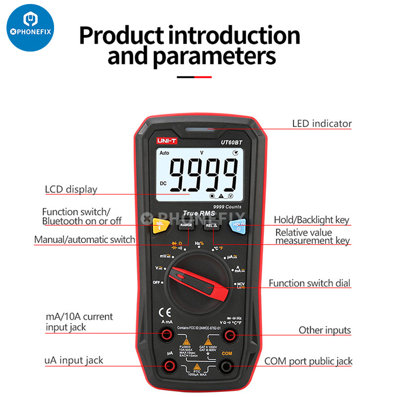 UNI-T UT60 Series Digital Multimeter AC/DC Current Voltage Meter