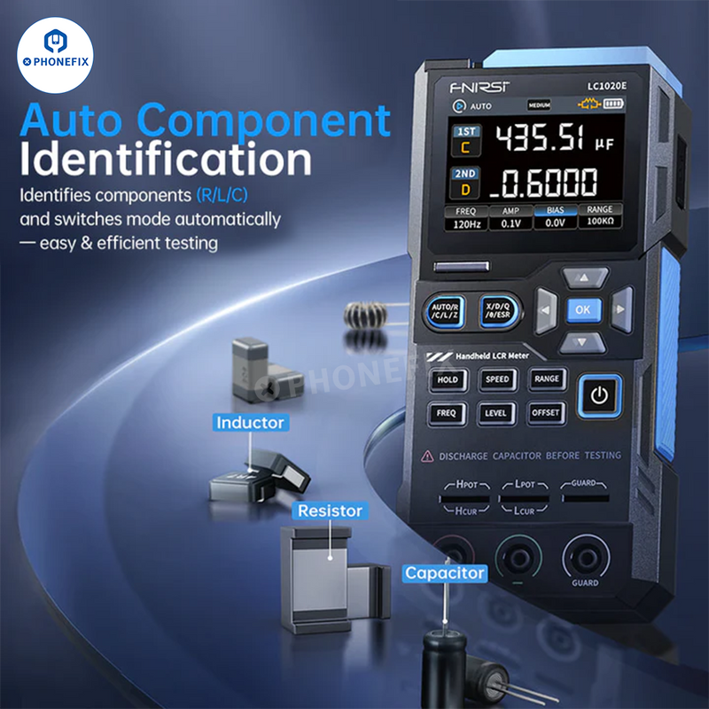 FNIRSI LC1020E Digital Bridge LCR Tester Auto Resistance Inductance Testing