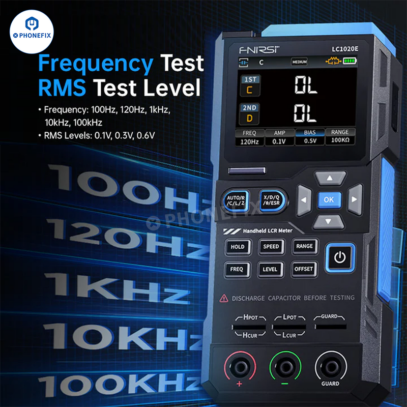 FNIRSI LC1020E Digital Bridge LCR Tester Auto Resistance Inductance Testing