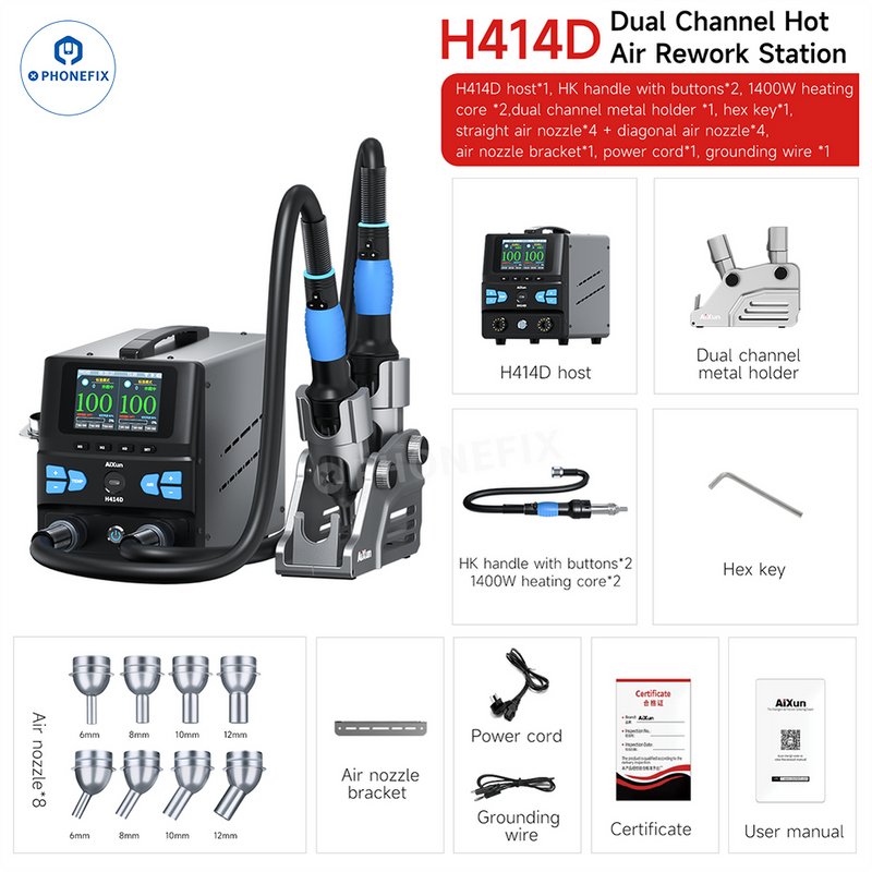 AiXun H314 Intelligent Digital Hot Air Gun Rework Station