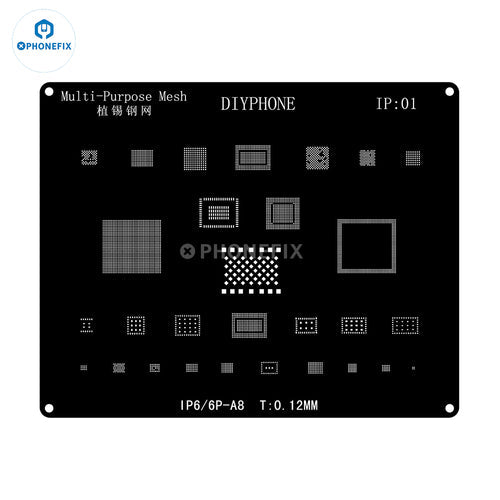 QianLi MEGA-IDEA Black BGA Reballing Stencil For iPhone 6-14 Pro Max