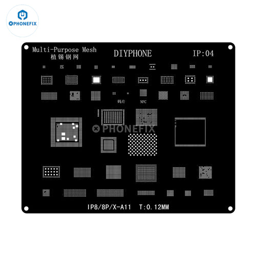 QianLi MEGA-IDEA Black BGA Reballing Stencil For iPhone 6-14 Pro Max