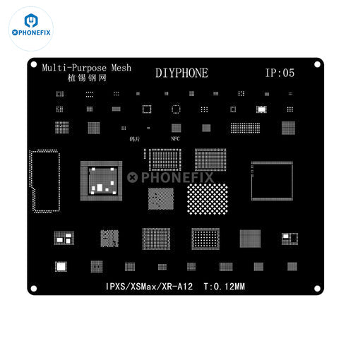 QianLi MEGA-IDEA Black BGA Reballing Stencil For iPhone 6-14 Pro Max