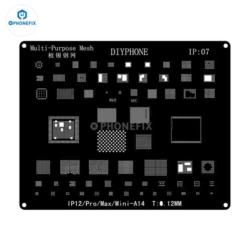 QianLi MEGA-IDEA Black BGA Reballing Stencil For iPhone 6-14 Pro Max