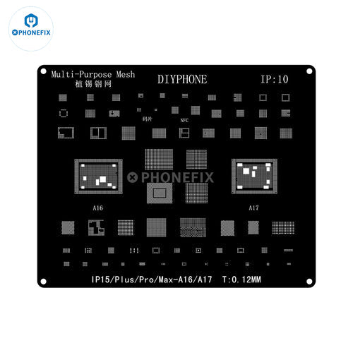 QianLi MEGA-IDEA Black BGA Reballing Stencil For iPhone 6-14 Pro Max