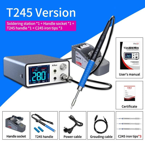 Aixun T3A Soldering Station With T12-T245-936 Handle Iron Tips