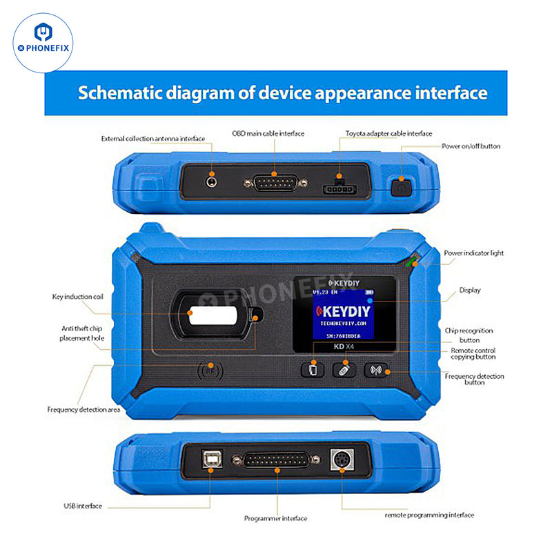 KEYDIY KD-X4 5-in-1 Car Key Programmer Remote Generator