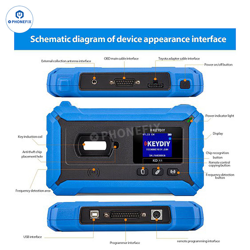 KEYDIY KD-X4 5-in-1 Car Key Programmer Remote Generator