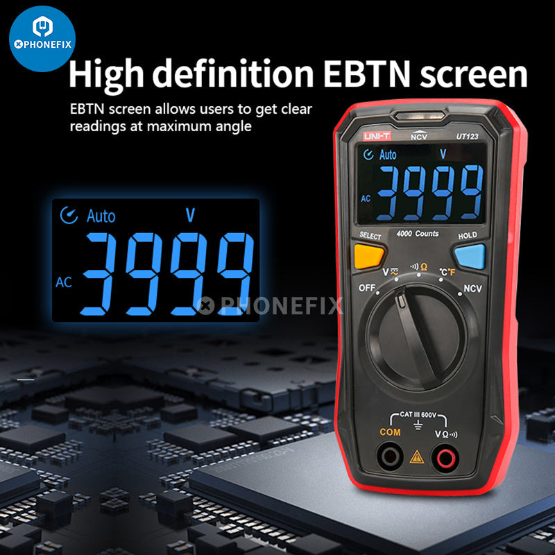 UNI-T UT123D Smart Digital True RMS Multimeter AC/DC Voltage Tester