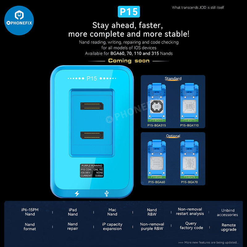 JCID P15 Programmer For iPhone iPad Mac Nand Flash Read Write Repair