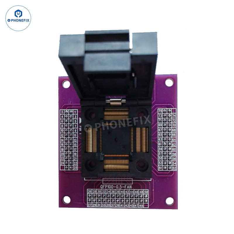 LQFP QFP100 Burning Sockets IC Read Write Test Fixture