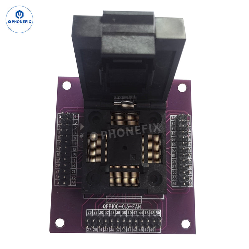 LQFP QFP100 Burning Sockets IC Read Write Test Fixture