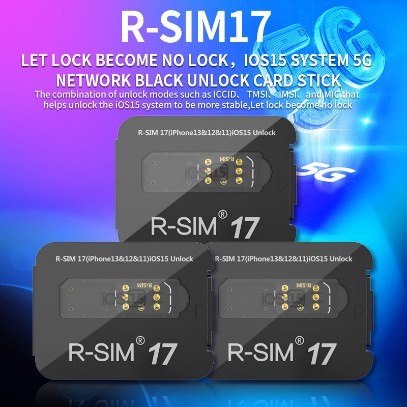 R-SIM 17 iPhone 6-13 Pro Max iOS15 Unlocking Card