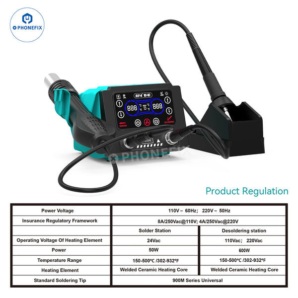 RF-H6 RF-H7 Digital Touch Display Hot Air Soldering Station