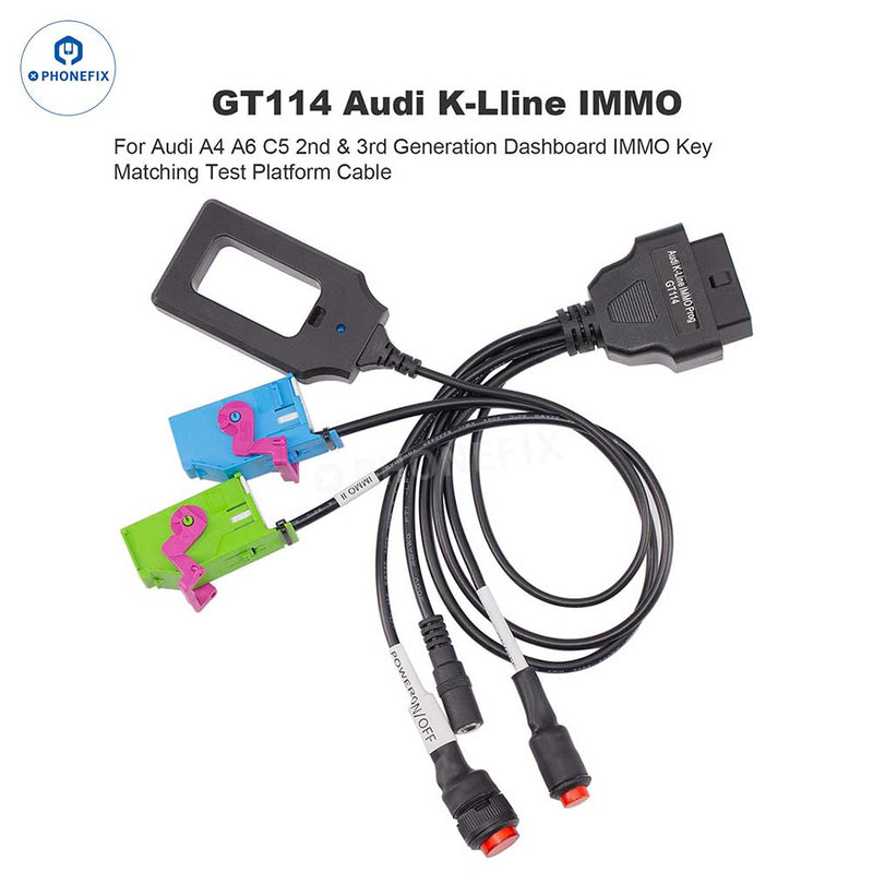GODIAG GT114 Dashboard IMMO Key Test Platform Cable For Audi A4 A6 C5 2nd & 3rd