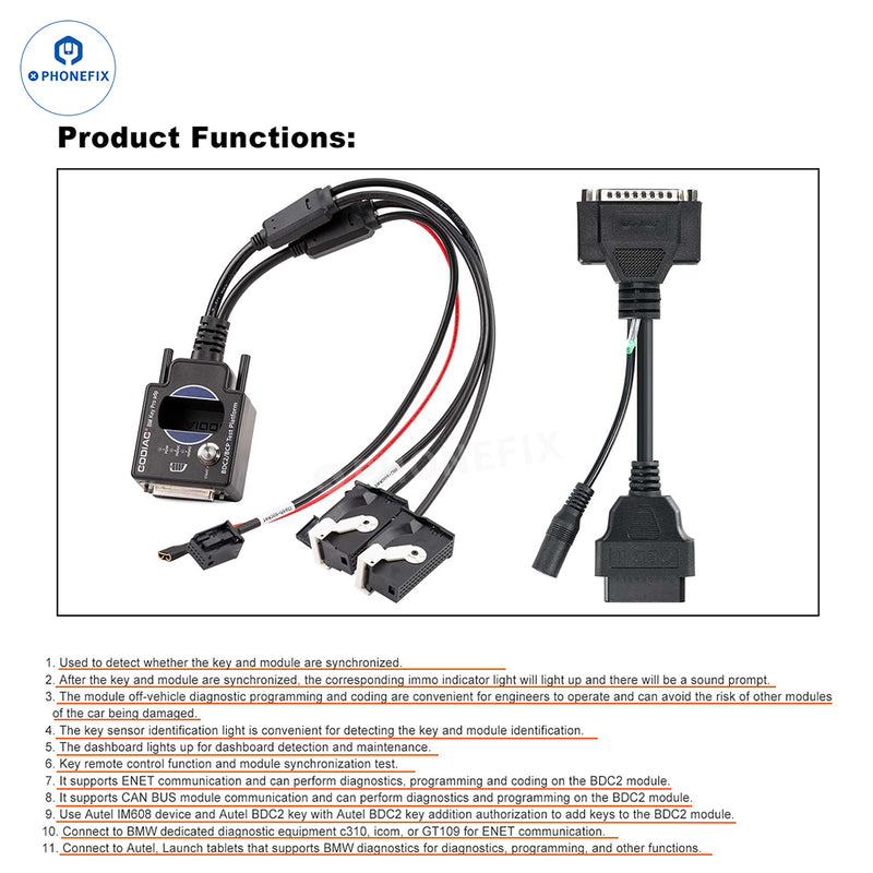 GODIAG BMW BDC2 BDC3 BCP Programming Test Platform