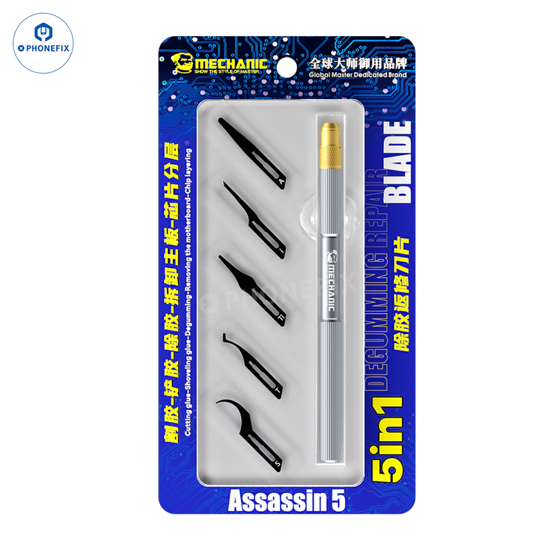 MECHANIC Degumming Rework Blade Set With LED Handle