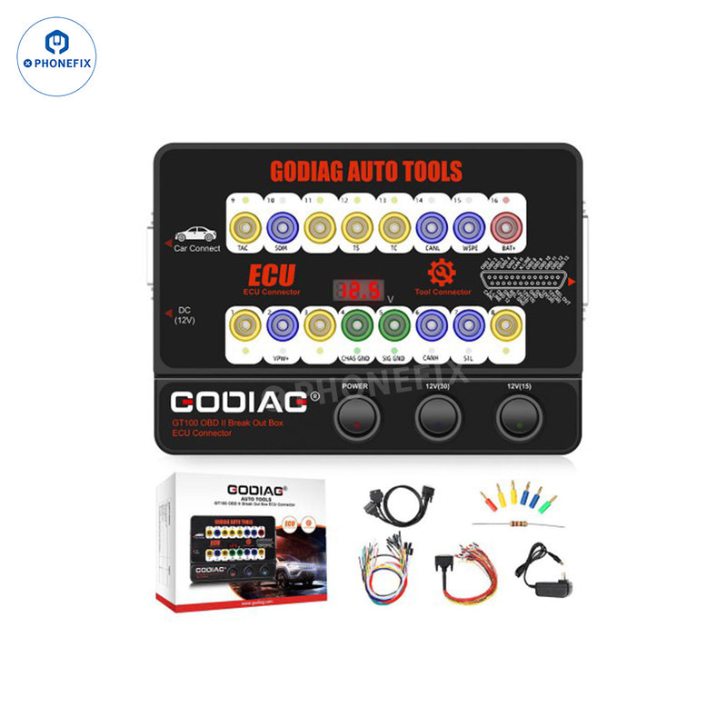GODIAG GT100 Pro Plus GPT OBD2 Break Out Box ECU Connector Signal Detector