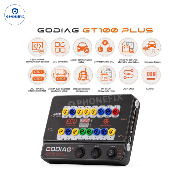 GODIAG GT100 Pro Plus GPT OBD2 Break Out Box ECU Connector Signal Detector