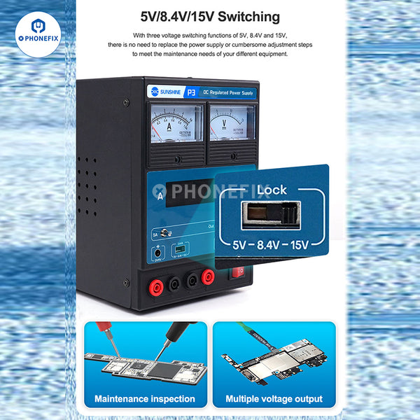 Sunshine P3 Dual Digital Display DC Regulated Power Supply