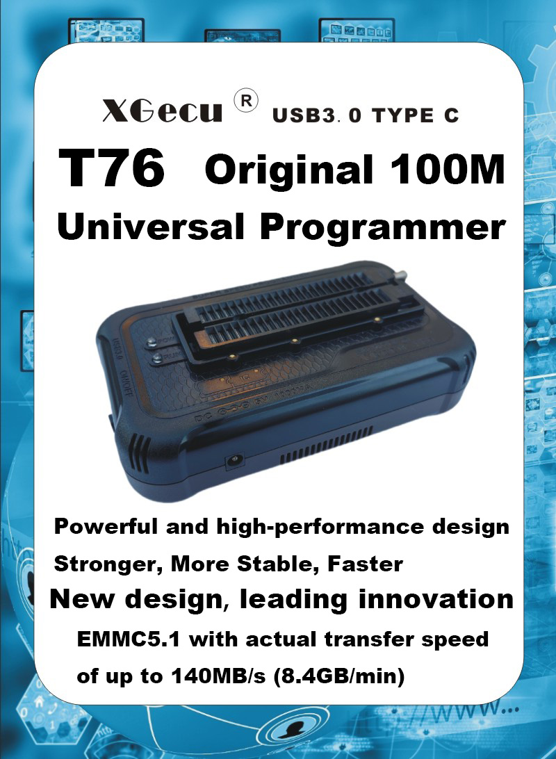 XGecu T76 USB 3.0 Universal Programmer For NAND NOR EMMC BGA Programming