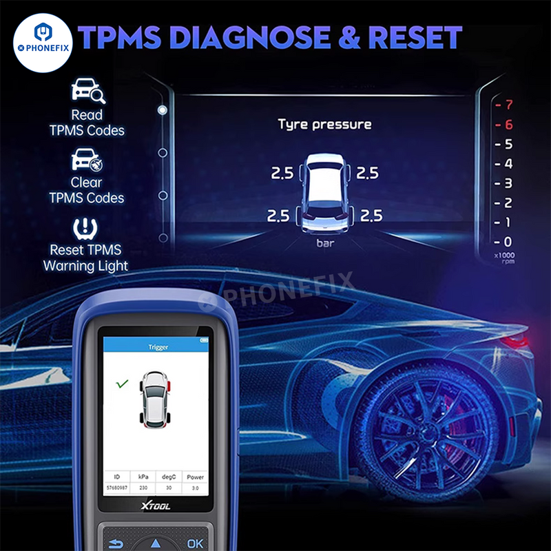 XTOOL TP150 TS100 Tire Pressure OBD2 TPMS Diagnostic Scanner