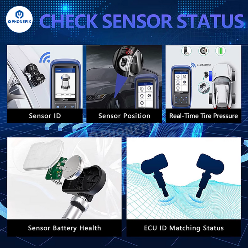 XTOOL TP150 TS100 Tire Pressure OBD2 TPMS Diagnostic Scanner