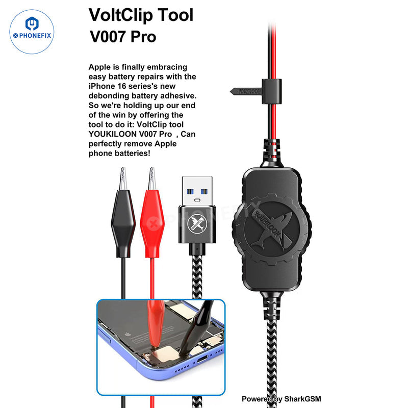 Alligator Clip Test Wire To USB Tester Power Detector