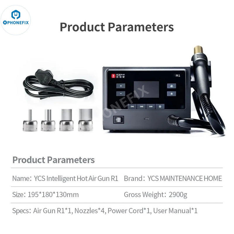 Qianli YCS R1 Intelligent Hot Air Gun PCB Soldering Rework Station