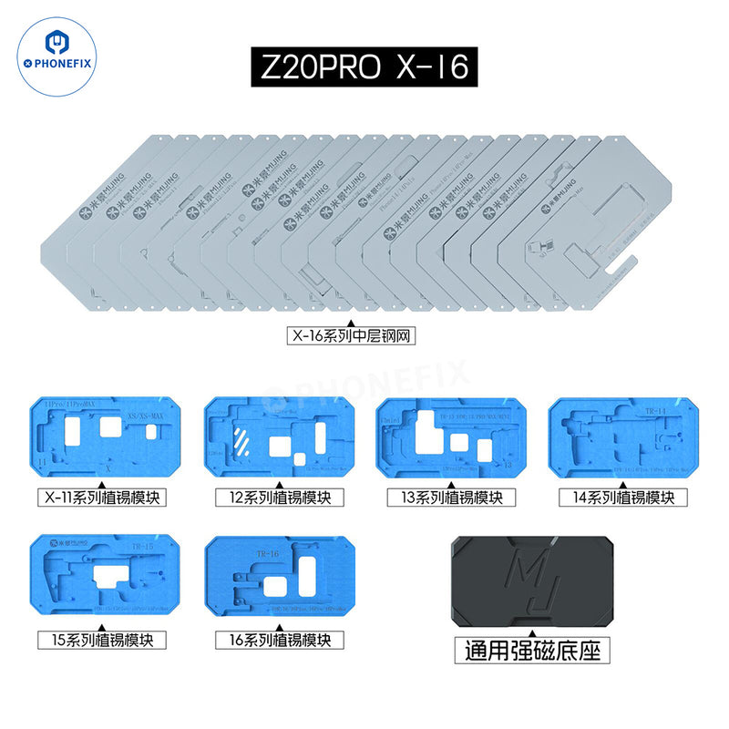 MJ Z20 Pro Middle Layer Tin Planting Platform For iPhone X-13 Pro Max