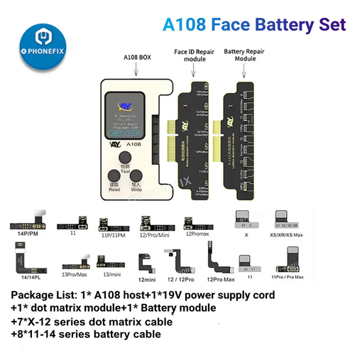 A108 BOX Battery Face ID Repair Programmer For iPhone 8-14 Pro Max