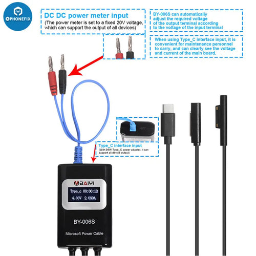 BY-006S Laptop Motherboard Fault Point Quickly Confirm Power cable