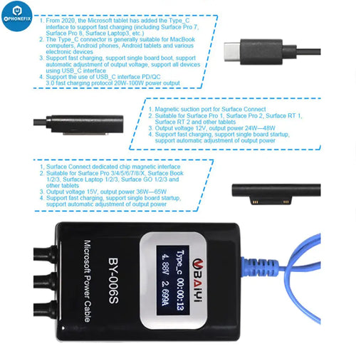 BY-006S Laptop Motherboard Fault Point Quickly Confirm Power cable