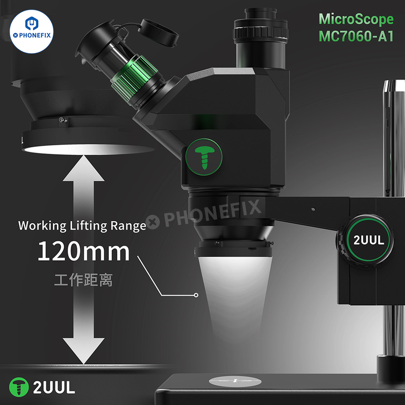 2UUL MC7060-A1 Trinocular Microscope ECU Chips Soldering Repair