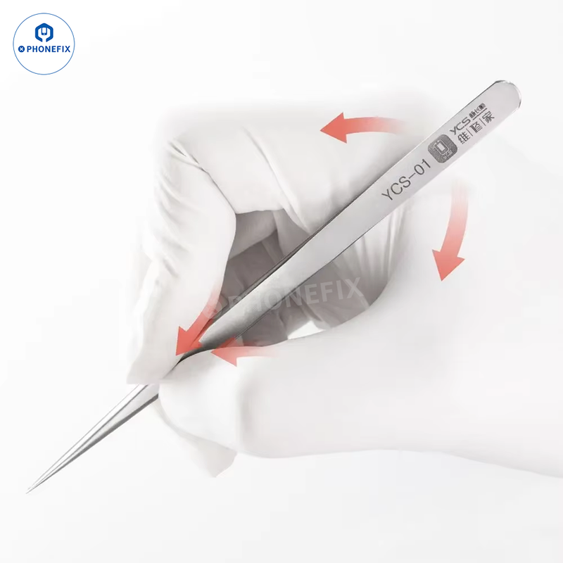 YCS Precision Tweezers AK-00 01 BGA SMD Chip Clamping Tool
