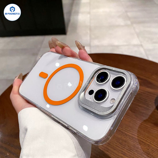 Magnetic Phone Cases For iPhone 13-16 Pro Max with Camera Ring Stand
